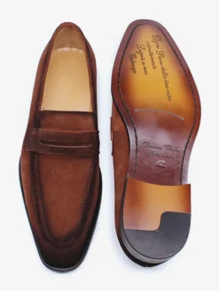 Mocassins Penny pour hommes chaussures décontractées en daim en cuir souple et respirant confortables et décontractées