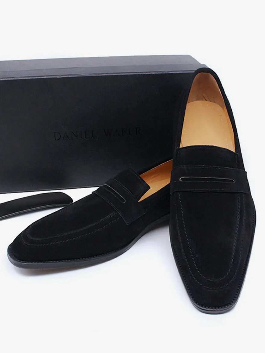 Mocassins Penny pour hommes chaussures décontractées en daim en cuir souple et respirant confortables et décontractées