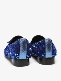 Mocassins à rivets pour hommes chaussures en cuir à paillettes à enfiler à pompons pour bal de promo mariage