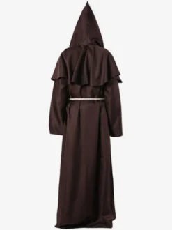 Moine Costume Déguisements Halloween Robe Unisexe Femme Homme À Capuche Du Moyen Âge Cosplay Bal Masqué Bourgogne
