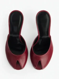 Mules à talons hauts pour femmes escarpins à bout ouvert et talon aiguille sans talon