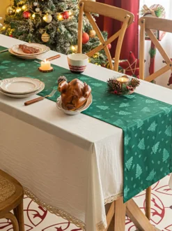 Nappe Costumes De Vacances Carreaux Polyester De Noël Rouge