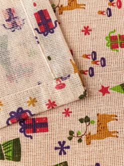 Nappe Costumes de vacances de Noël polyester de Noël rouge