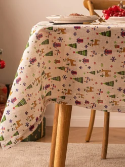 Nappe Costumes de vacances de Noël polyester de Noël rouge