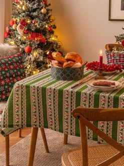 Nappe Costumes de vacances de Noël polyester de Noël rouge