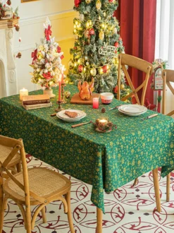 Nappe Costumes De Vacances De Noël Polyester Noël Vert