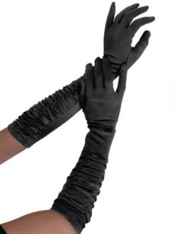 Noir gants longs volants Lingerie accessoires féminin