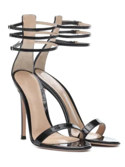 Noir Robes 2026 Sandals Talon Haut Chaussures De Soirée Femmes Orteil Nu Larcet À Cheville Chaussures Sandales