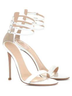 Noir Robes 2026 Sandals Talon Haut Chaussures De Soirée Femmes Orteil Nu Larcet À Cheville Chaussures Sandales