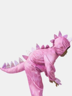 Noël Cadeau Enfants Costumes Rose Violet Dinosaure Polyester Combinaison Costume De Vacances Halloween