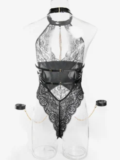 Nuisettes en dentelle noires gainantes et sexy pour femmes