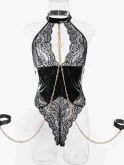 Nuisettes en dentelle noires gainantes et sexy pour femmes