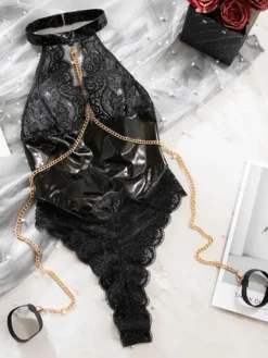 Nuisettes en dentelle noires gainantes et sexy pour femmes