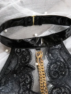 Nuisettes en dentelle noires gainantes et sexy pour femmes