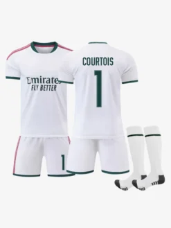 26/27 N° 7 Viní. Jr N° 10 Mbappé N° 5 Bellingham Ensemble 3 pièces Maillot domicile du club de football pour adultes et enfants