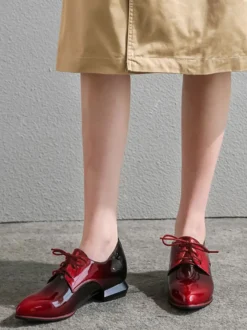 Oxfords Academic Ombre Toe Pointed Toe Chaussures décontractées pour femmes