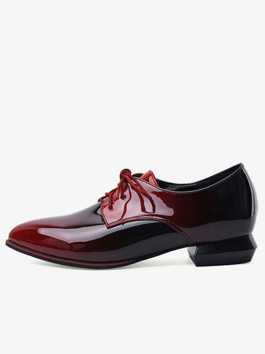 Oxfords Academic Ombre Toe Pointed Toe Chaussures décontractées pour femmes
