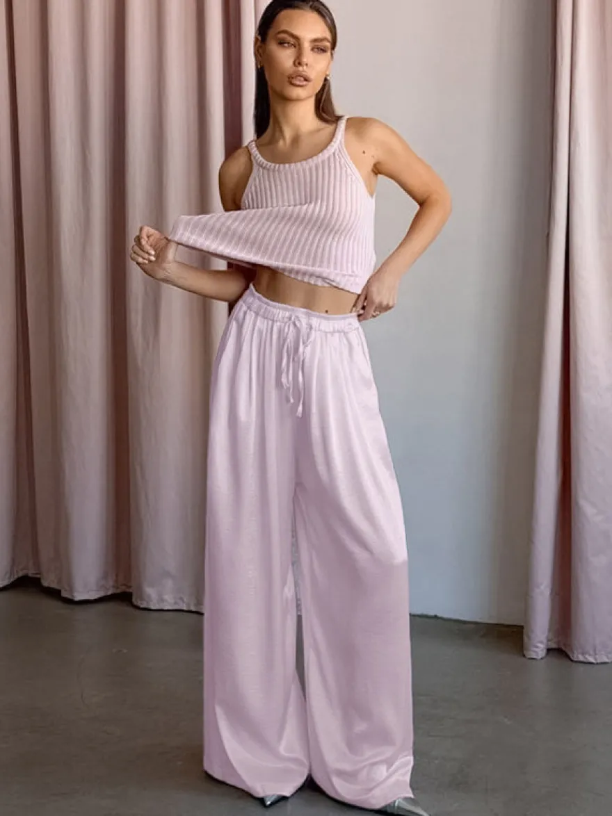 Pantalon abricot taille haute