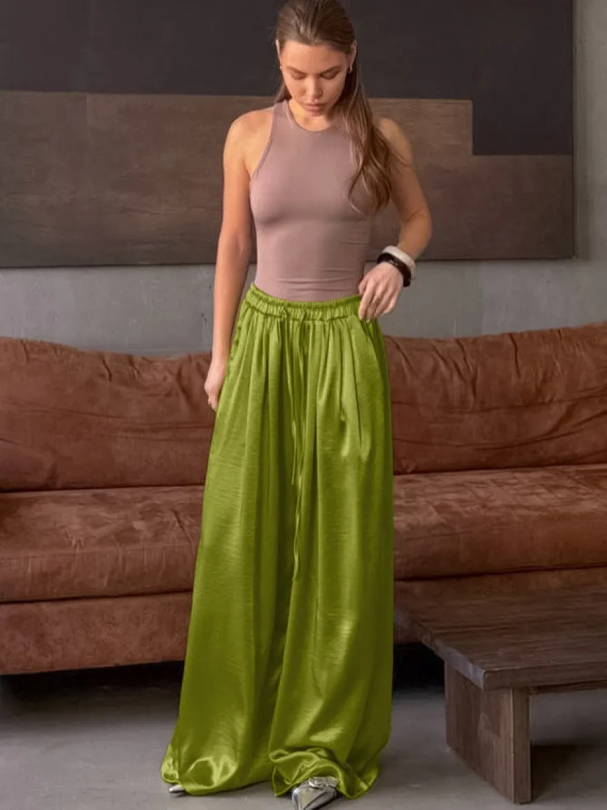 Pantalon abricot taille haute