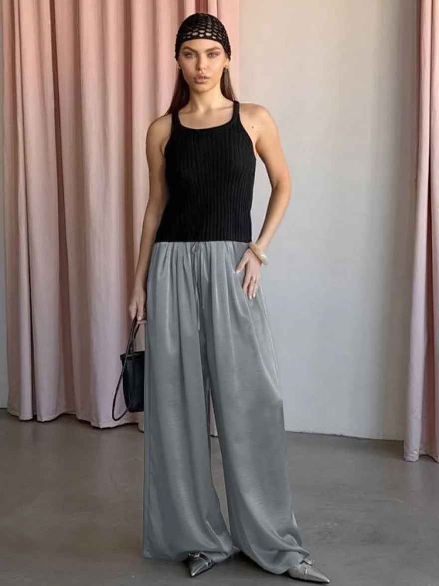 Pantalon abricot taille haute
