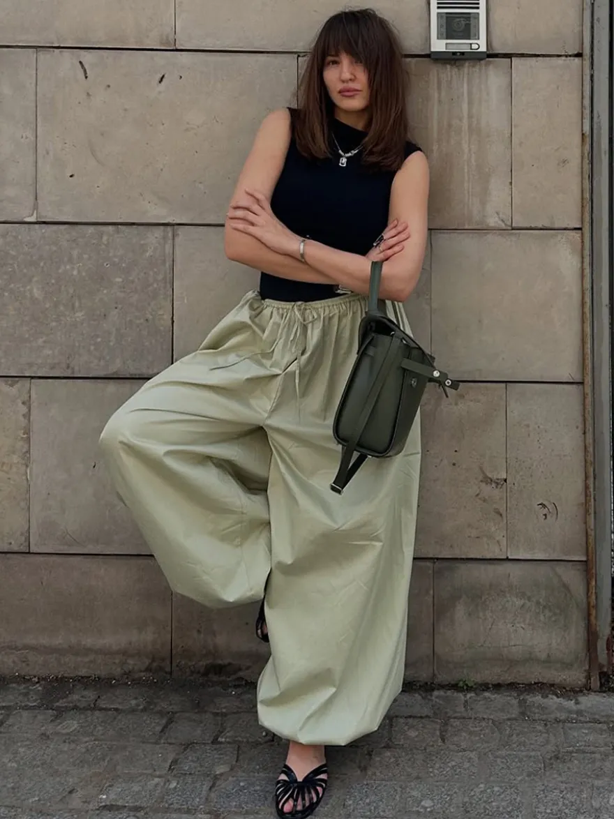 Pantalon ballon à taille élastique pour femme 2026