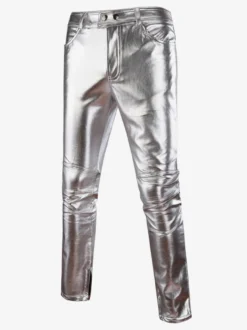 Pantalon Homme Chic Naturel Taille Droite Pantalon Homme Doré