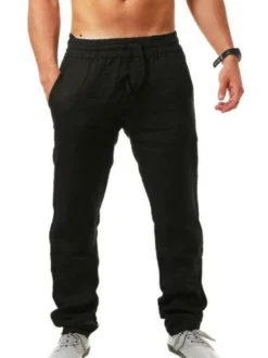 Pantalon Homme Chic Taille Naturelle Droite Kaki Pantalon Homme