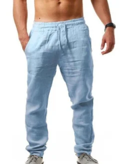 Pantalon Homme Chic Taille Naturelle Droite Kaki Pantalon Homme