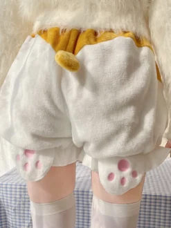 Pantalon Lolita Bloomers Lolita à volants de style ROCOCO blanc