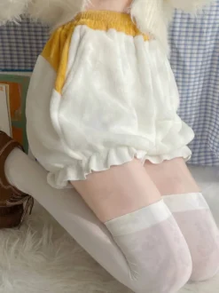 Pantalon Lolita Bloomers Lolita à volants de style ROCOCO blanc