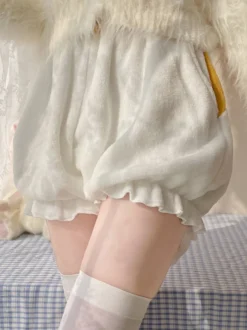 Pantalon Lolita Bloomers Lolita à volants de style ROCOCO blanc