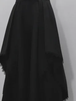 Pantalon Lolita gothique à volants en dentelle Pantalon Lolita noir