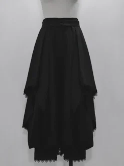 Pantalon Lolita gothique à volants en dentelle Pantalon Lolita noir