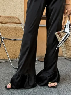 Pantalon noir taille haute