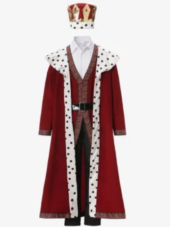 Pantalon rétro à pois bordeaux pour costumes de vacances en Arabie Saoudite
