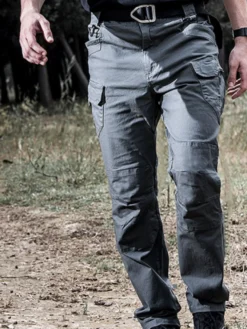 Pantalons pour hommes Pantalons longs kaki décontractés à taille naturelle irrégulière
