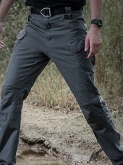 Pantalons pour hommes Pantalons longs kaki décontractés à taille naturelle irrégulière