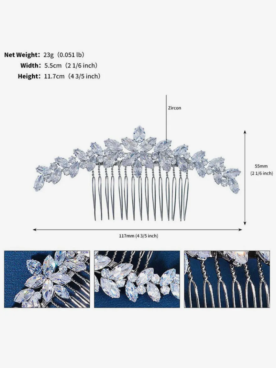 Peigne de mariage Accessoires de cheveux de mariée en métal