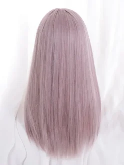 Perruque Lolita Longue Avec Frange Fibre Résistante À La Chaleur Accessoires Lolita