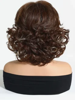 Perruque synthétique châtain clair courte pour femme