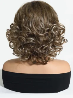 Perruque synthétique châtain clair courte pour femme