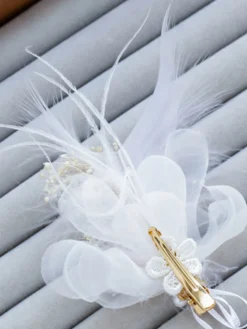 Pince à cheveux plumes coiffes de mariage accessoires de cheveux de mariée 1 pièce