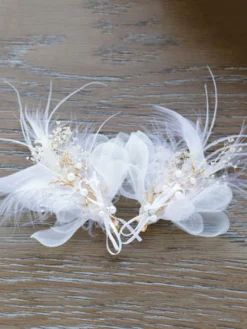 Pince à cheveux plumes coiffes de mariage accessoires de cheveux de mariée 1 pièce