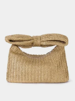 Pochette en paille avec nœud pour les vacances petit sac pour femme 2026