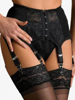 Porte-jarretelles sexy taille haute en dentelle