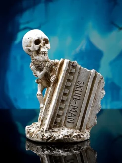 Porte-stylo en résine en forme de tête de mort pour Halloween