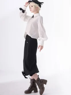 【Pré-vente】 Chemise Lolita chemisier à manches longues gothique Lolita