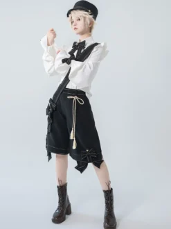 【Pré-vente】 Gothic Lolita Ouji Fashion Chemise à manches longues avec nœuds et volants