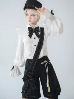 【Pré-vente】 Gothique Lolita Ouji Bas Short Gothique Chic