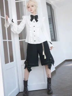 【Pré-vente】 Gothique Lolita Ouji Bas Short Gothique Chic